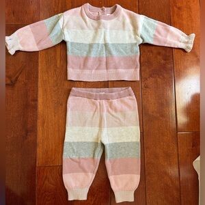 GAP Baby Girl Knit Sweater Top and Bottom Set